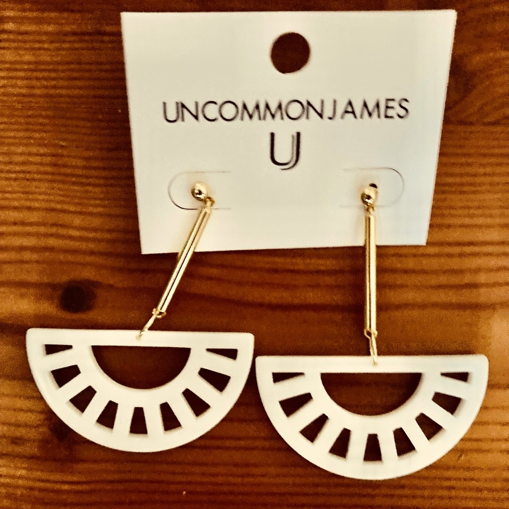 Uncommon James white maringo earrings, new